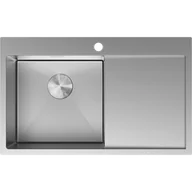 Zlewozmywaki - Mexen Exar zlewozmywak stalowy 1-komorowy z ociekaczem lewy 780 x 480 mm, inox - 6433781010L-01 - miniaturka - grafika 1