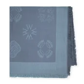 Apaszki i szaliki męskie - Damski szal z bambusem w monogram niebieski - miniaturka - grafika 1