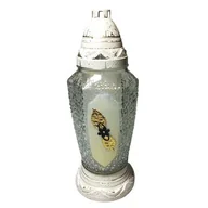 Lampiony i znicze - Znicz szklany kwiatek 100 g 28 cm LW Z-354 - miniaturka - grafika 1