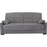Sofy i kanapy - Sofa rozkładana 3-osobowa - Jasnoszara - Materac 14 cm - 130 x 190 cm - MEGAN - miniaturka - grafika 1