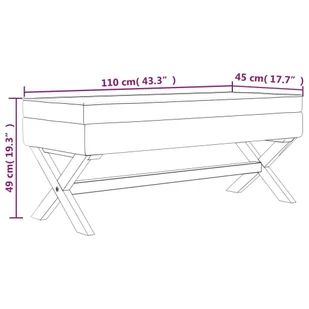 Lumarko Stołek ze schowkiem, 110x45x49 cm, tkanina - Ławki do przedpokoju - miniaturka - grafika 8
