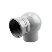 Akcesoria hydrauliczne - LEO MINOR Kolano nastawne kulowe 110 mm szare - miniaturka - grafika 1