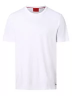 Koszulki męskie - HUGO - T-shirt męski  Dozy, biały - miniaturka - grafika 1