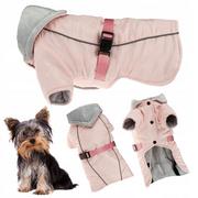 Ubranka dla psów - Ubranko dla psa na zimę z ODBLASKIEM ocieplane z kapturem kurtka S - miniaturka - grafika 1