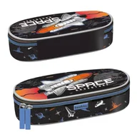 Piórniki - Bambino Piórnik Szkolny Saszetka Usztywniona Z Wewnętrzną Klapką Etui Na Przybory Szkolne Space - miniaturka - grafika 1