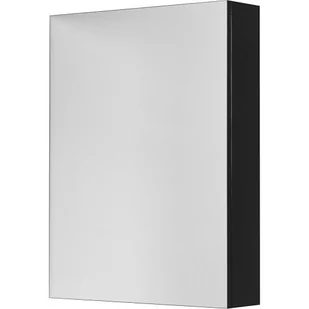 Czarna matowa szafka wisząca z lustrem 60x80 Victa  - Szafki łazienkowe - miniaturka - grafika 1