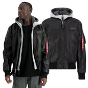 Odzież taktyczna i umundurowanie - Alpha Industries Kurtka MA-1 D-Tec FL 123106 198 - Czarna/Szara - miniaturka - grafika 1