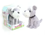 Zabawki interaktywne dla dzieci - HH POLAND SA, Pies pluszowy sznaucer z dźwiękiem - miniaturka - grafika 1