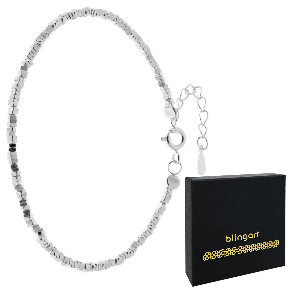 Bransoletka damska KORALIKI kosteczki regulowana S