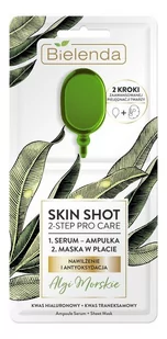 Bielenda SKIN SHOT MASKA W PŁACIE + AMPUŁKA ALGI MORSKIE - Maseczki do twarzy - miniaturka - grafika 1