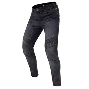 REBELHORN Eagle III dżinsy motocyklowe męskie, podszewka z włókna aramidowego, ochraniacze na kolana i biodra SAS-TEC, krój slim fit - Odzież motocyklowa - miniaturka - grafika 1