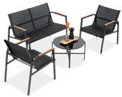 Meble ogrodowe - Zestaw mebli MANGO CAFFE Black - Focus Garden - miniaturka - grafika 1