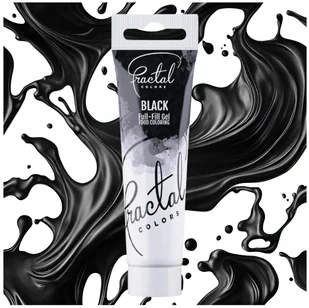 BARWNIK spożywczy w żelu CZARNY DO TORTU fractal black TUBKA 30g - Dodatki do ciast w proszku - miniaturka - grafika 1
