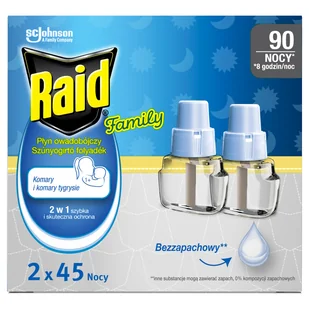 Raid Family, płyn owadobójczy przeciw komarom, zapas, 2 x 27 ml - Problemy skórne - miniaturka - grafika 1