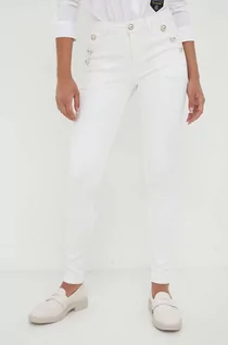 Spodnie damskie - Morgan jeansy damskie kolor biały - grafika 1