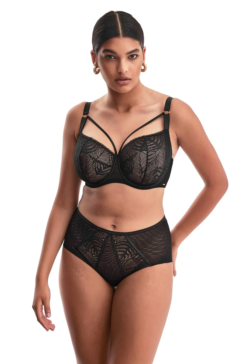Biustonosz Koronkowy Miękki Beverly M Soft Bra czarny Alles 70F