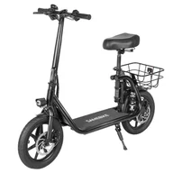 Hulajnogi elektryczne - SAMEBIKE SM-C02 Foldable Electric Scooter with Seat 500W Motor 36V 13Ah Battery 14 inch Tire 32km/h Max Speed 25km Range - miniaturka - grafika 1