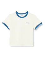 Koszulki i topy damskie - Wrangler Damska koszulka z krótkim rękawem, Worn White, S - miniaturka - grafika 1