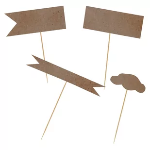 Pickery flagi - Kraft Balloons (9 szt.) - Dekoracje i nakrycia stołu na imprezę - miniaturka - grafika 1