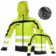 Odzież robocza - KURTKA SOFTSHELL OSTRZEGAWCZA ODBLASKOWA Z KAPTUREM WODOODPORNA XXL - miniaturka - grafika 1