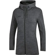 Kurtki damskie - JAKO JAKO Premium Basics damska kurtka z kapturem szary antracytowy nakrapiany 34 6829 - miniaturka - grafika 1