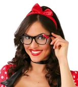 Dodatki do strojów karnawałowych - GUIRCA Okulary Retro z kokardką OKUL/3656-G - miniaturka - grafika 1