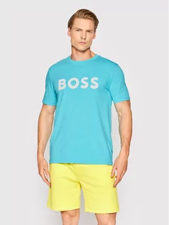 Koszulki męskie - Hugo Boss T-Shirt Thinking 1 50469648 Niebieski Regular Fit - grafika 1