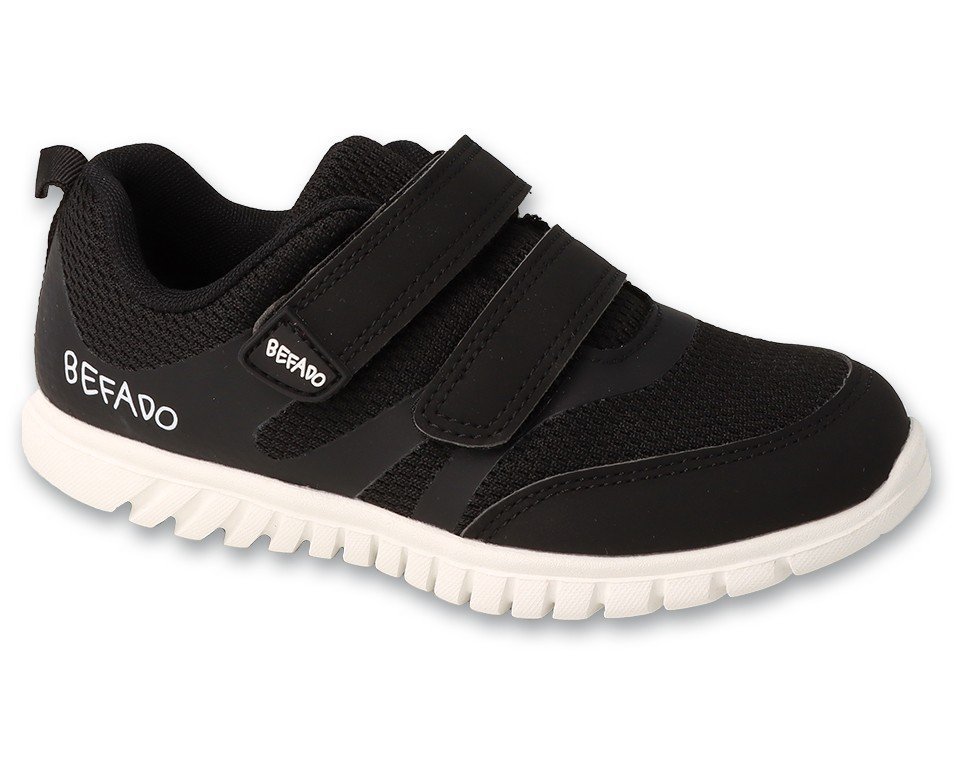 Buty dziecięce chłopięce Befado 516Y420 sportowe na rzepy czarne lekkie-36