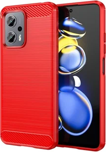 Pokrowiec König Design kompatybilny z Xiaomi Redmi Note11T Pro 5G - plastikowe, miękkie etui na telefon - czerwony - Etui i futerały do telefonów - miniaturka - grafika 1
