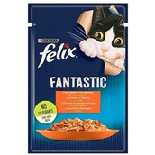 Mokra karma dla kotów - Purina Felix Fantastic Fantastic Kurczak z pomidorem w galaretce saszetka 85g - miniaturka - grafika 1