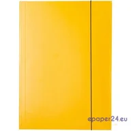 Teczki i skoroszyty - TECZKA KARTONOWA ESSELTE LAKIEROWANA A4 Z GUMKĄ 400 G/M2, ŻÓŁTY - miniaturka - grafika 1