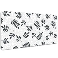 Podkładki na biurko - Mata ochronna na blat Czarno szare liście 100x50 cm, Dywanomat - miniaturka - grafika 1