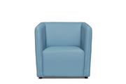 Fotele - Fotel UMBO *błękitny, 74x75x77, ekoskóra/metal/drewno/plastik - miniaturka - grafika 1
