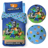 Pościel dla dzieci - Pościel bawełniana 140x200 dla dziecka 100% Bawełna młodzieżowa Minecraft - miniaturka - grafika 1