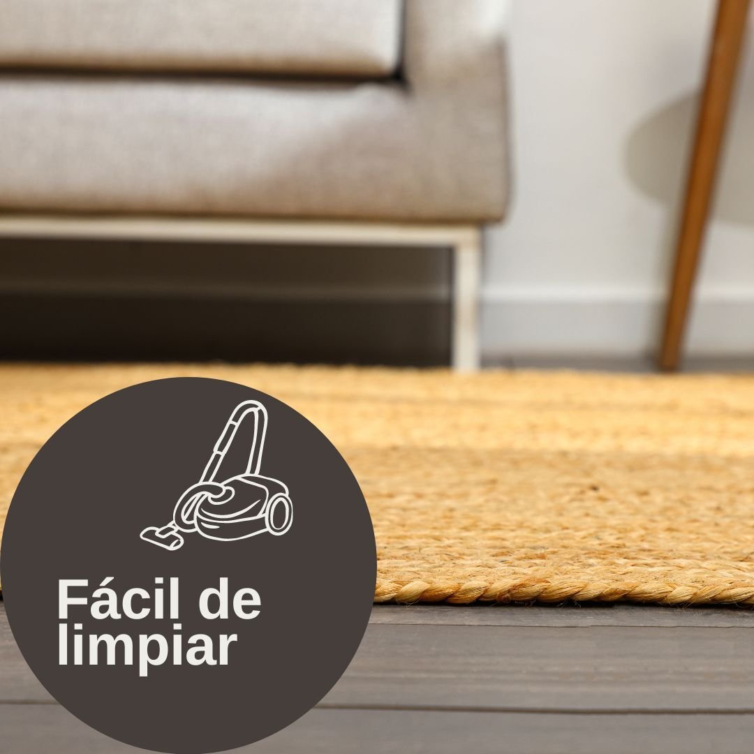 MY-RUG Dywan Nitin, wykonany w 100% z juty 200 x 200 cm, ręcznie tkany, naturalny materiał, styl boho, dwustronny
