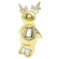 Ozdoby bożonarodzeniowe - Renifer świąteczny złoty ceramiczny glamour - miniaturka - grafika 1