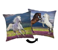 Kołdry i poduszki dla dzieci - Poduszka 40x40 Koń Konie Horse - miniaturka - grafika 1