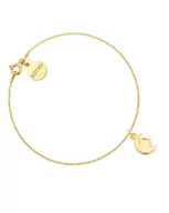 Bransoletki - Złota bransoletka z księżycem i słońcem - miniaturka - grafika 1