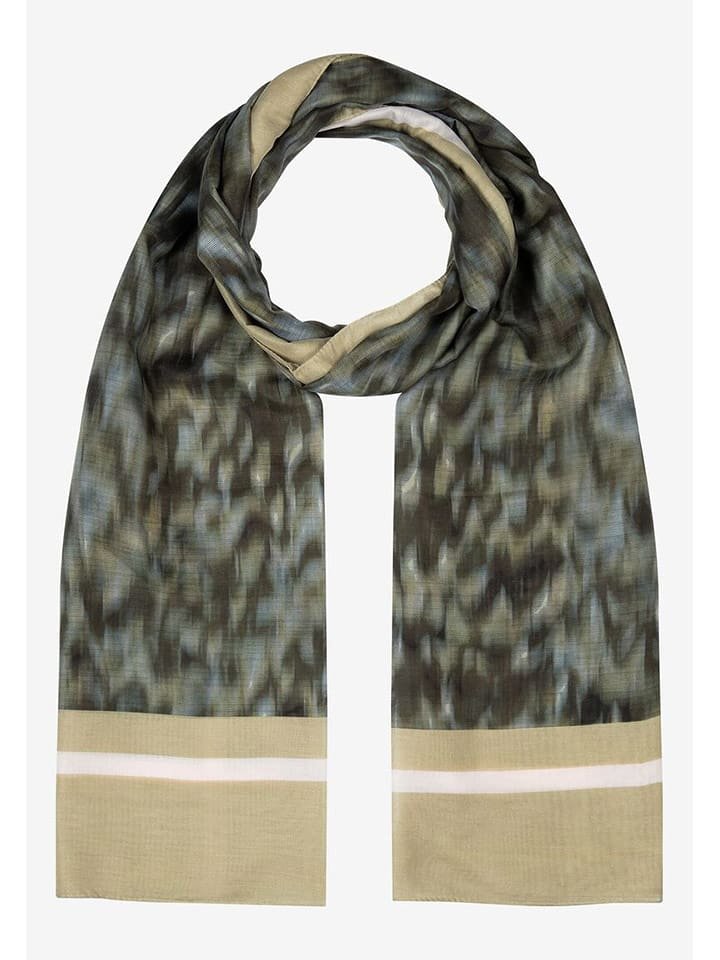 More & More Szal w kolorze oliwkowo-beżowym