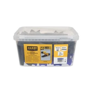 Zestaw do poziomowania płytek w wiaderku: Klipsy fuga 1 mm płytki 3-16 mm 100 sztuk + kliny 50 sztuk Hardy - Narzędzia glazurnicze - miniaturka - grafika 1