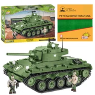 Klocki - Cobi CZOŁG M24 CHAFFEE AMERYKAŃSKI 2543 WW2 POJAZD WOJSKOWY WWII ARMIA WOJSKO 590 EL. KOMPLET + PŁYTKA - miniaturka - grafika 1