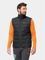 Odzież trekkingowa męska - Jack Wolfskin Kamizelka Ather Down Vest 1207691 Czarny Regular Fit - miniaturka - grafika 1