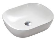 Umywalki - Omnires Portland umywalka 47x38,5 cm nablatowa biała PORTLAND475BP PORTLAND475BP - miniaturka - grafika 1