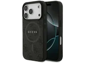 Etui i futerały do telefonów - Etui GUESS 4G Ring Classic Logo MagSafe do iPhone 17 Pro Czarny - miniaturka - grafika 1