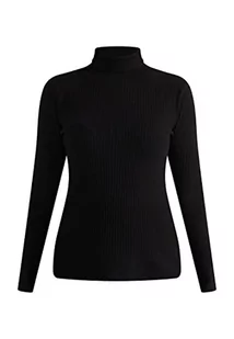 Idony Damski sweter z golfem 15329894, czarny, XL/XXL, czarny, XL-XXL - Swetry damskie - miniaturka - grafika 1