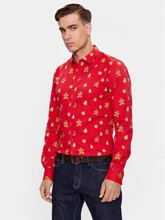 Only & Sons Koszula 22027330 Czerwony Regular Fit - Koszule męskie - miniaturka - grafika 1