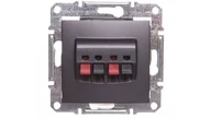 Gniazdka elektryczne - Schneider Electric SEDNA Gniazdo głośnikowe 2 podwójne grafit SDN5400170 SDN5400170/SCH - miniaturka - grafika 1