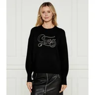Swetry damskie - GUESS Sweter LAURA | Regular Fit - miniaturka - grafika 1