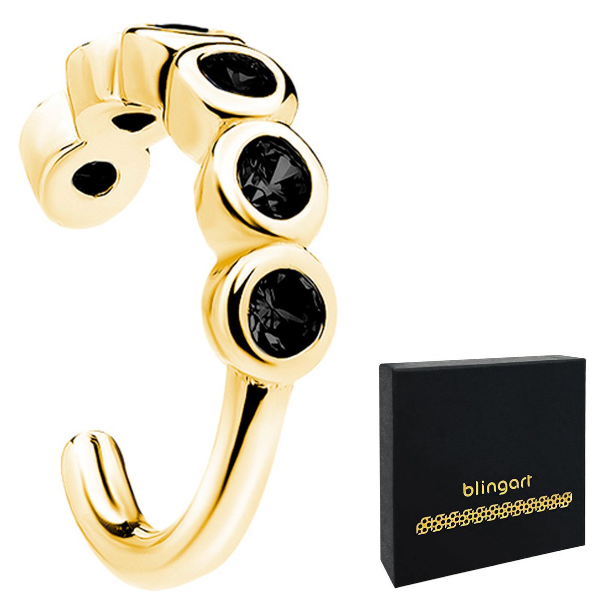 Kolczyk srebrny NAUSZNICA cyrkonie kolory SREBRO 9