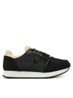 Sneakersy damskie - Calvin Klein Jeans Sneakersy Runner Laceup Low Mg Media YW0YW01644 Czarny - miniaturka - grafika 1